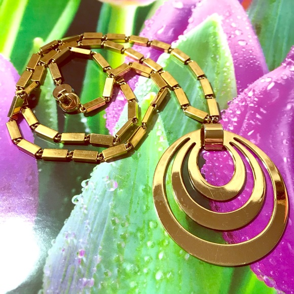 Vintage Monet Golden Fab Necklace, 30” plus length - Picture 2 of 6